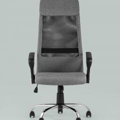 Компьютерное кресло TopChairs Bonus офисное серое в обивке из текстиля и сетки, механизм качания Top Gun | фото 3