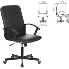 Кресло офисное BRABIX "Simple EX-521" (экокожа, черное) 532103 | фото 2