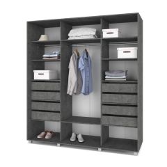 МАРТИН Шкаф-купе Камень темный (2000*600) М601 | фото 4