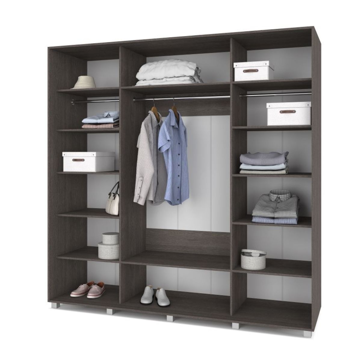 МАРТИН Шкаф-купе с зеркалами Анкор темный (2200*600) М623 | фото 2