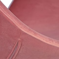 Кресло дизайнерское DOBRIN SWAN, розовый велюр BLUVEL52, золотое основание | фото 7