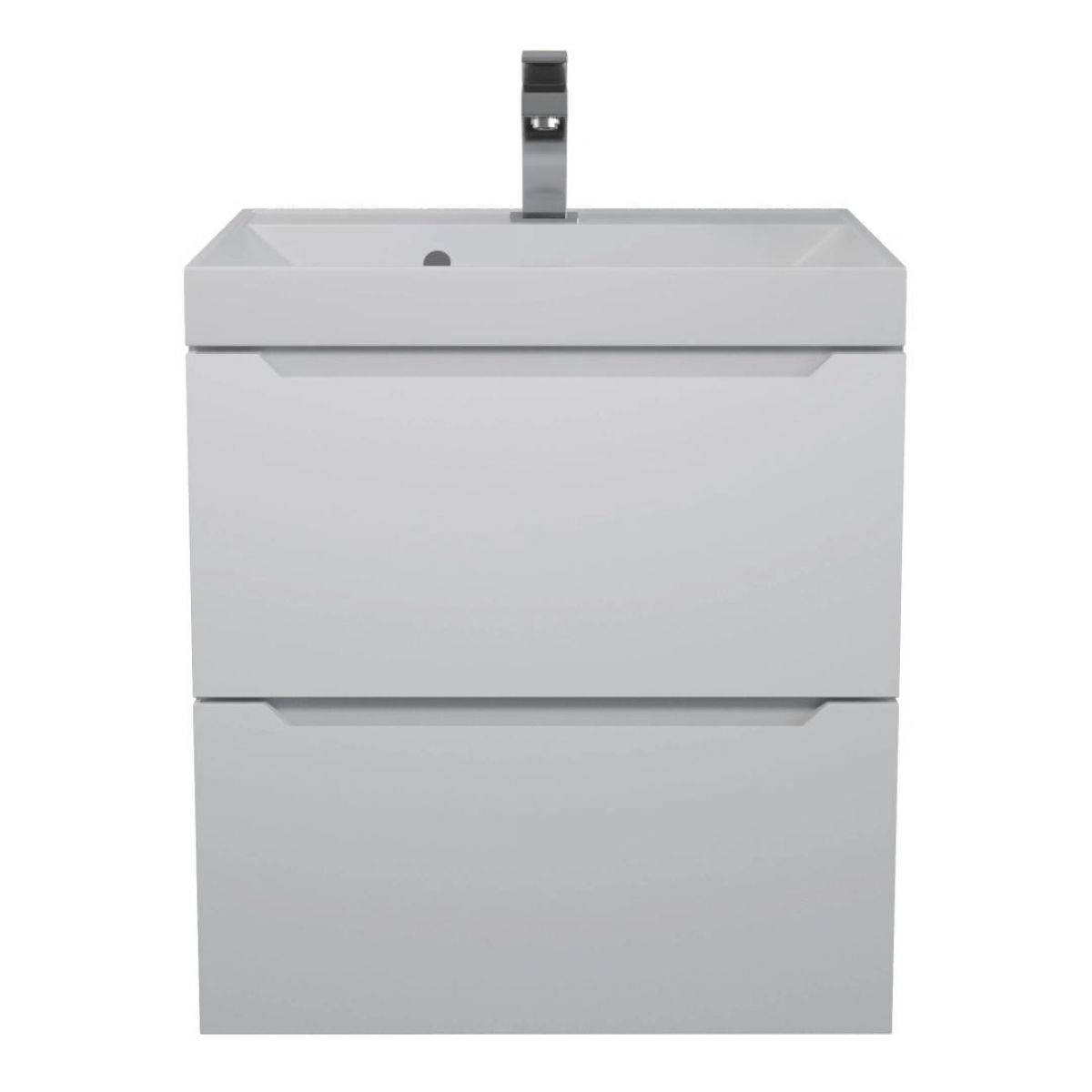 Тумба под раковину Uperwood Tanos 50 см, подвесная, белая матовая | фото 7