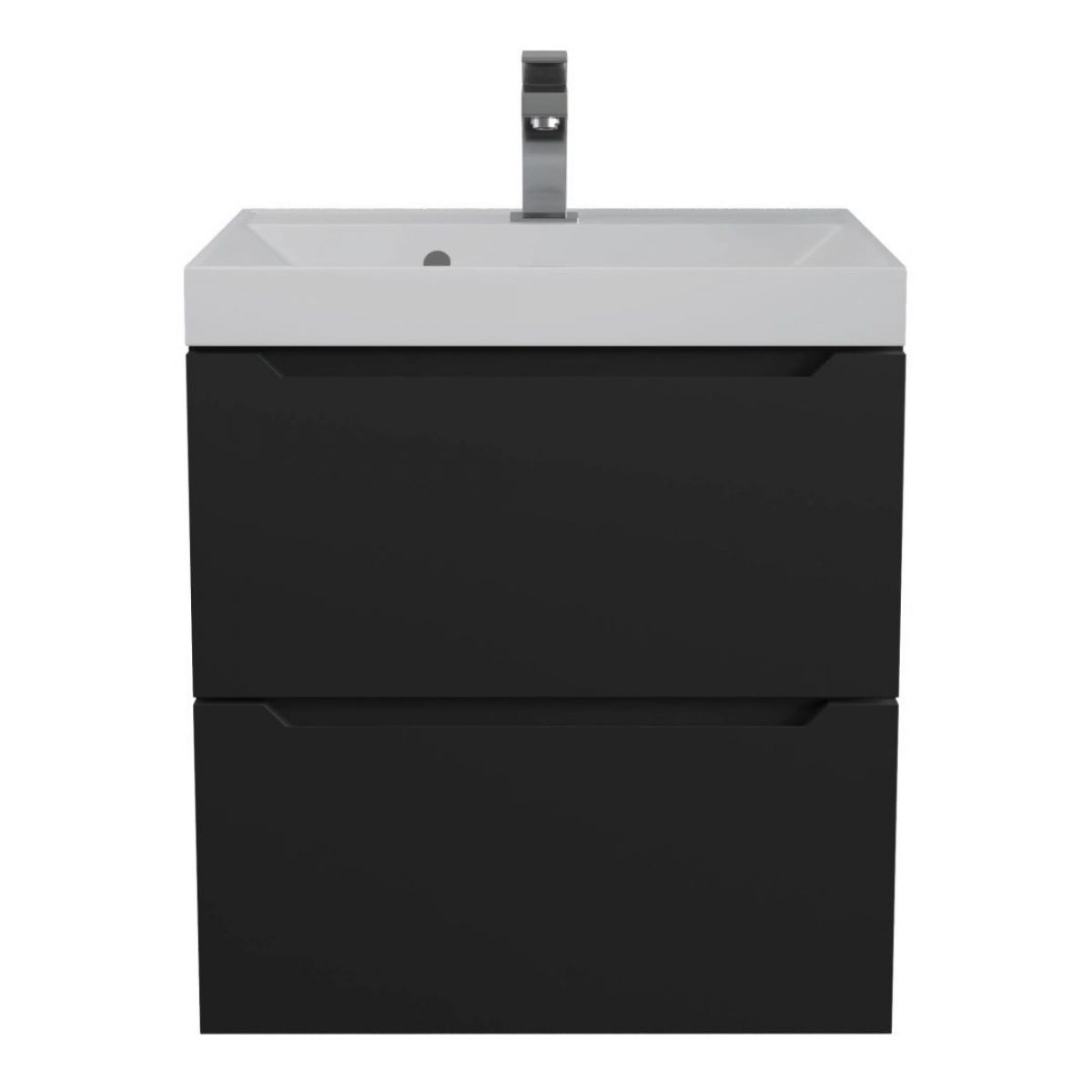 Тумба под раковину Uperwood Tanos 50 см, подвесная, черная матовая | фото 11