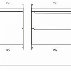 Тумба под раковину Uperwood Tanos 70 см, подвесная, черная матовая | фото 6